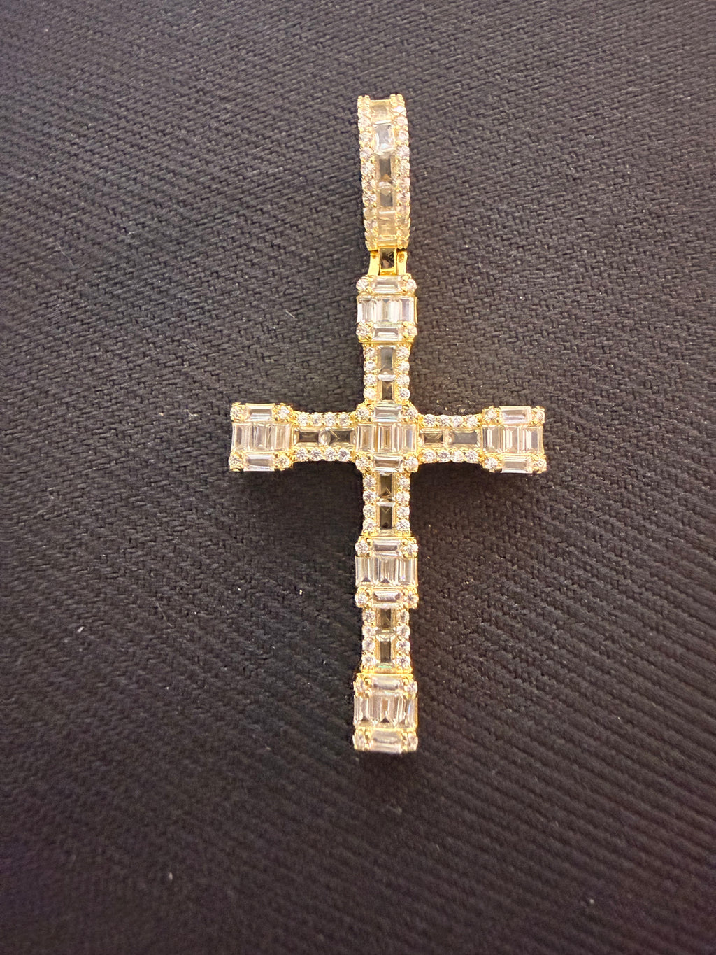 Iced Baguette Block Cross