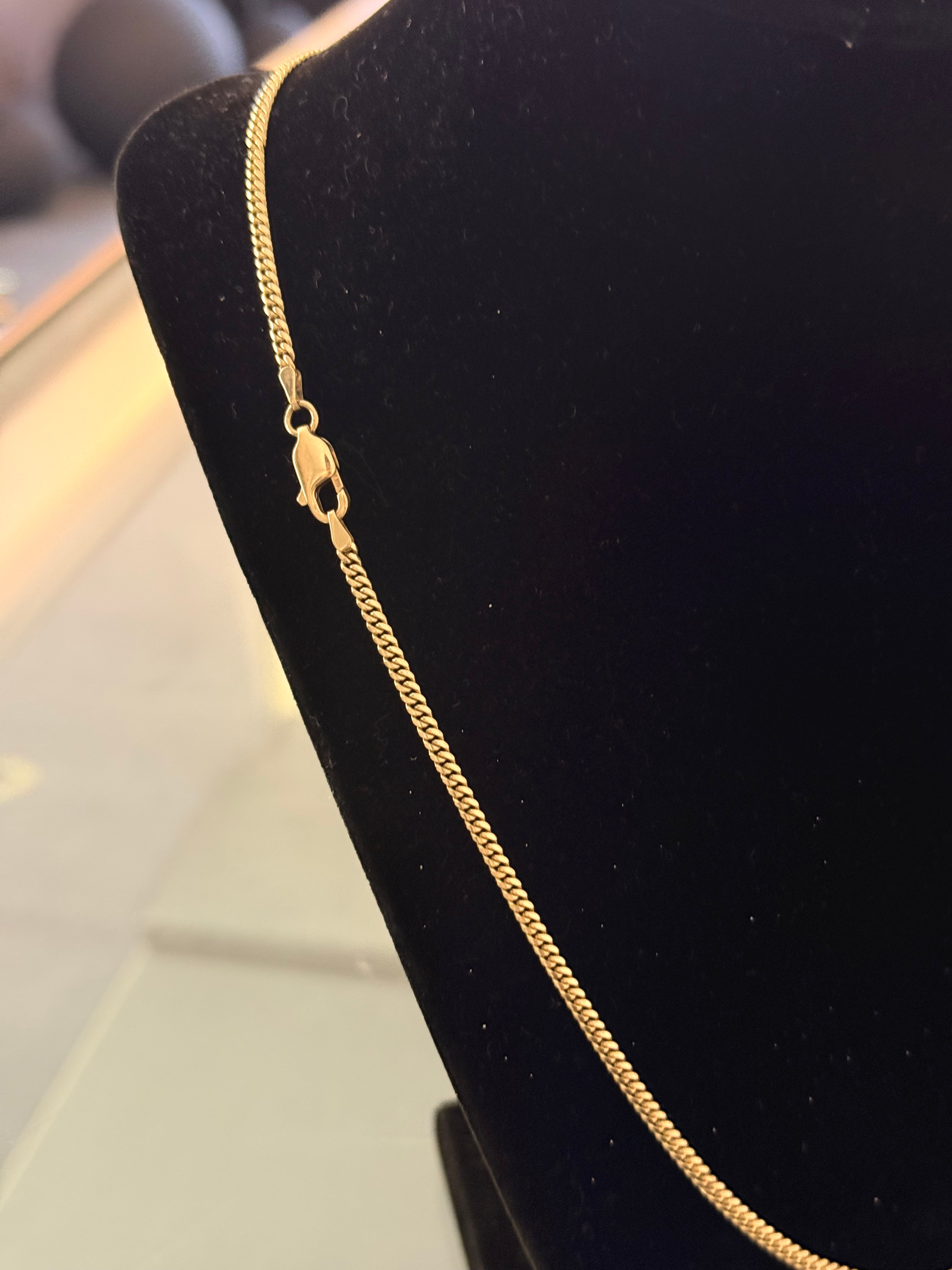 Cubana Sólida 3mm 14k