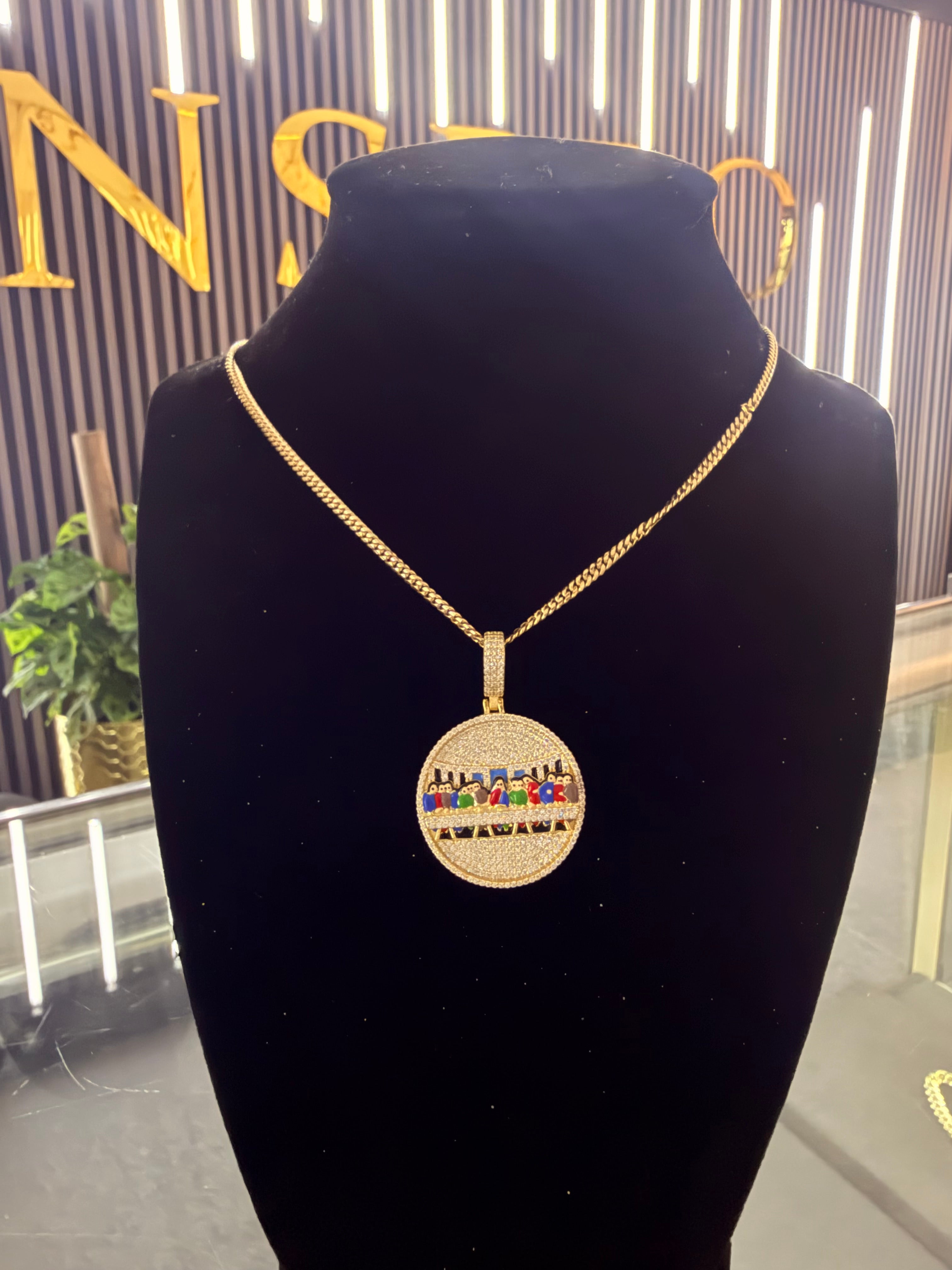 Enamel Last Supper "Full Ice" Medallion