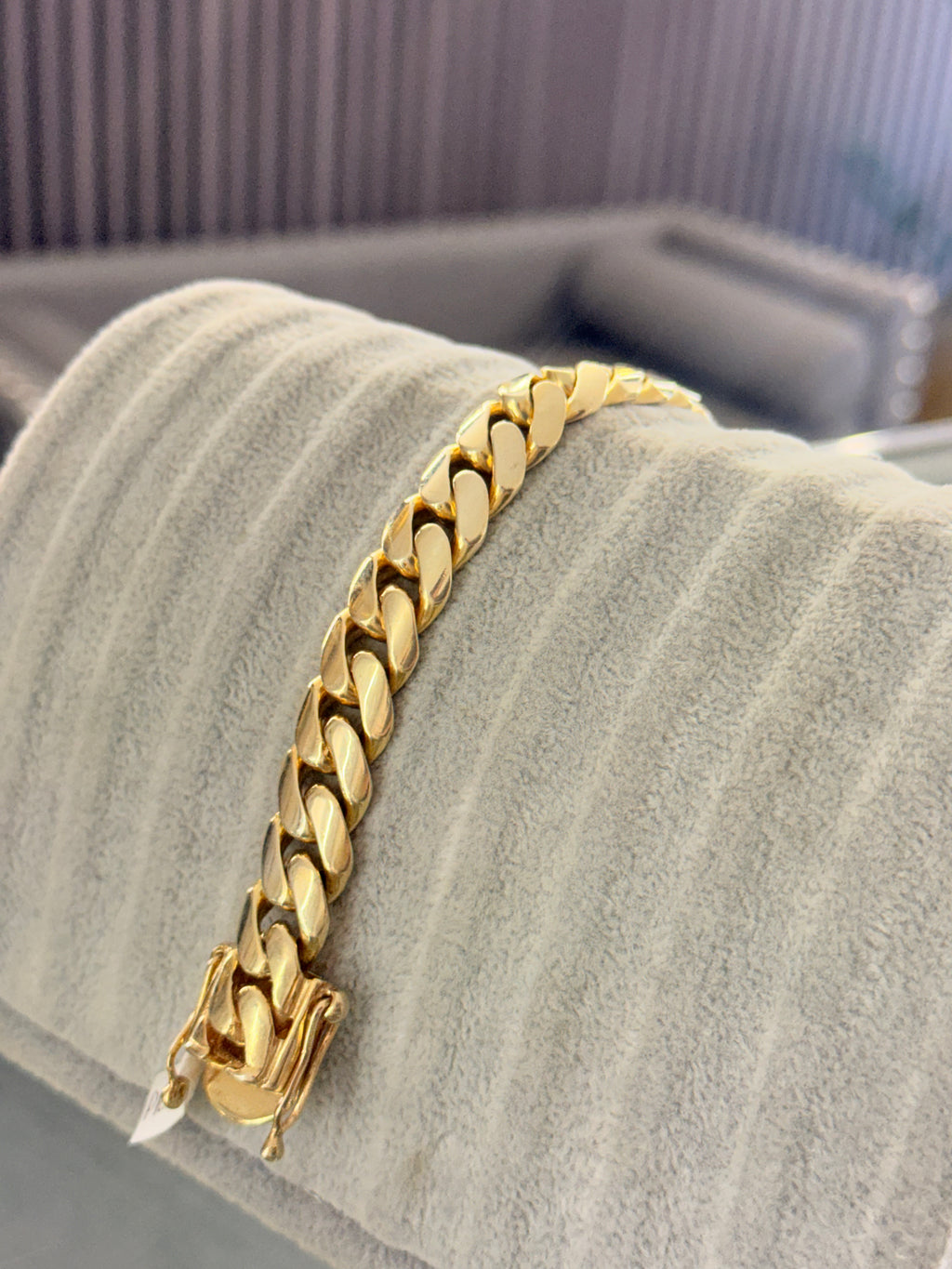 Pulsera Cubana 14mm Plata Fina