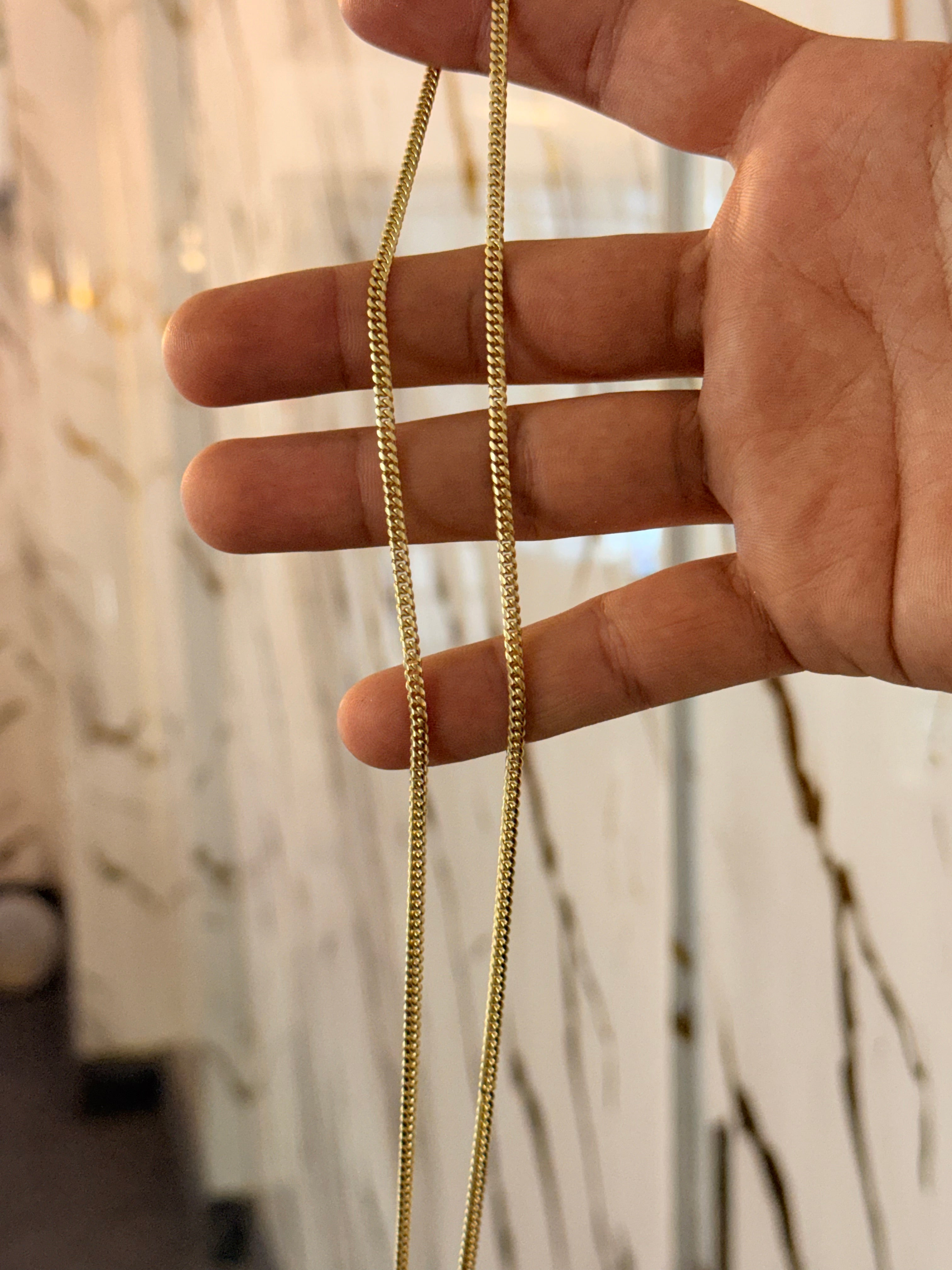 Cubana Sólida 3mm 14k