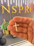 Tapered Baguette Sunburst Cross