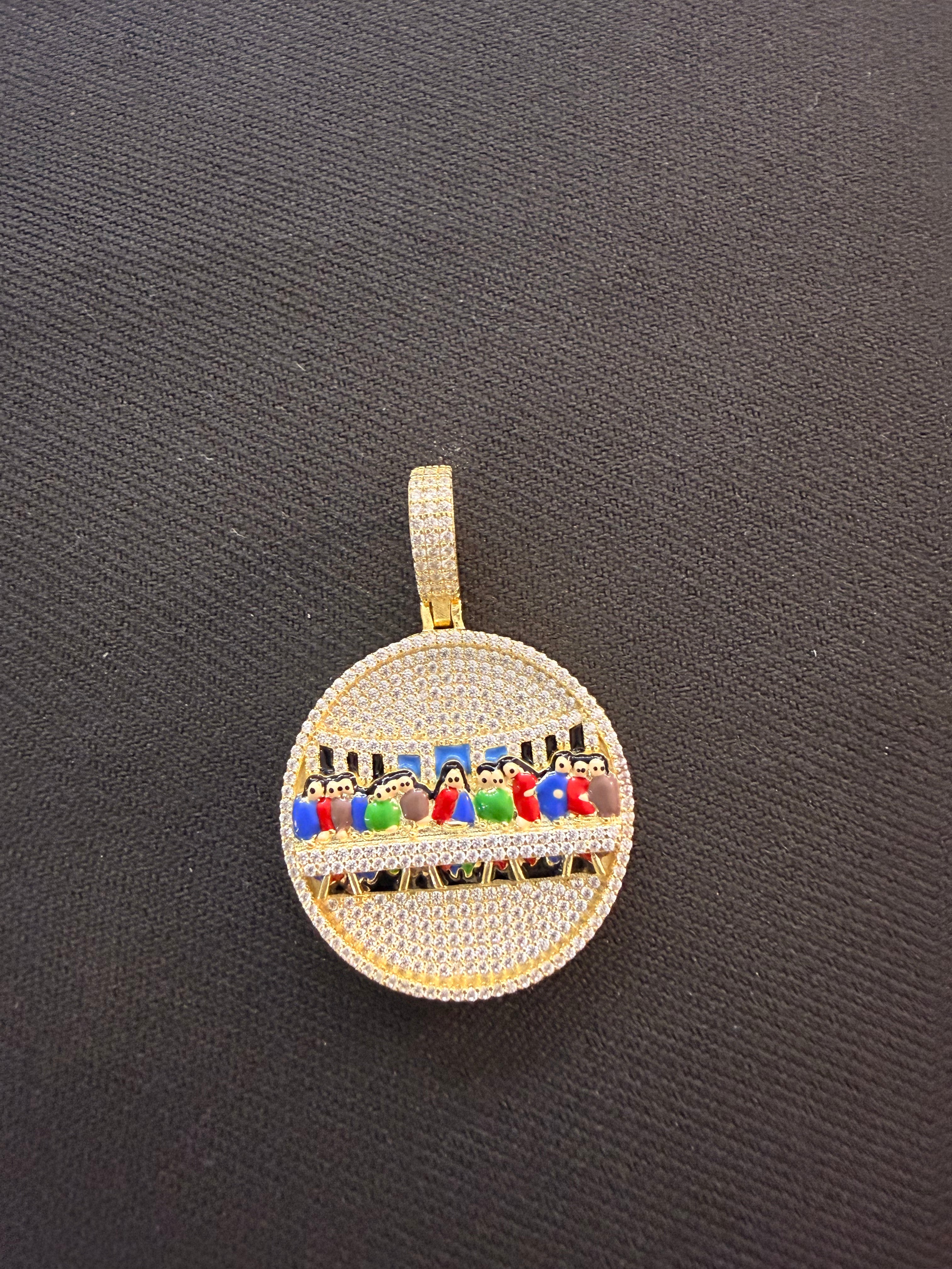 Enamel Last Supper "Full Ice" Medallion